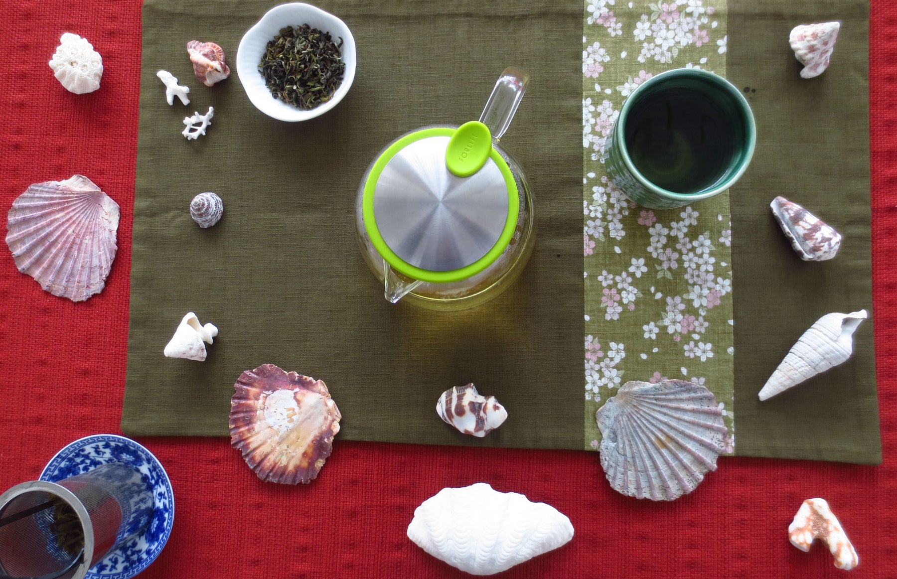 Photo of tea and ocean mandala