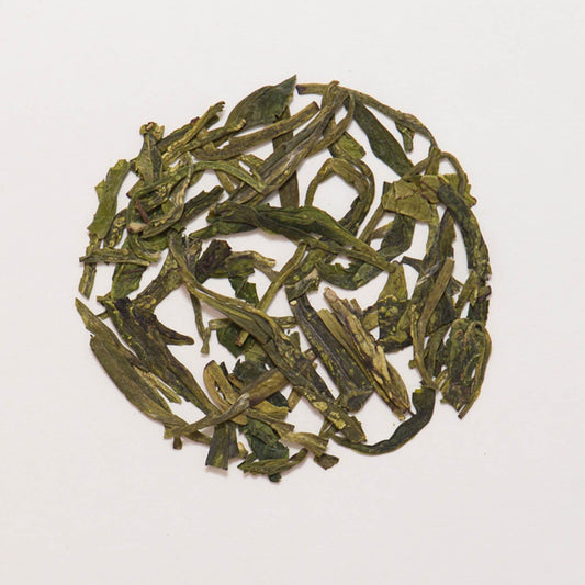 Jade Mountain Dragon Well - Long Jing Organic Green Tea - JAD-GRE-2.6 - Happy Earth Tea