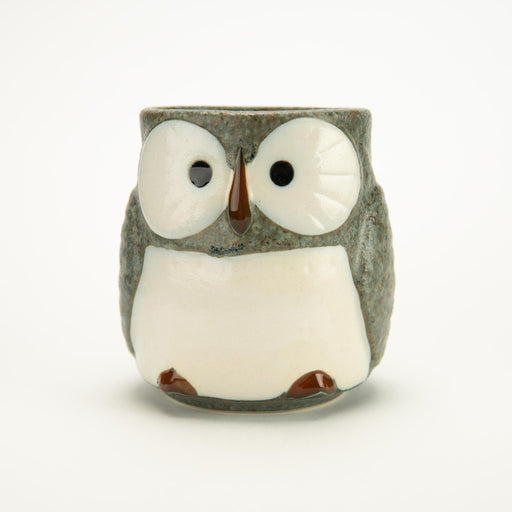 Tea Mug - Owl Blue Gray - 14 oz