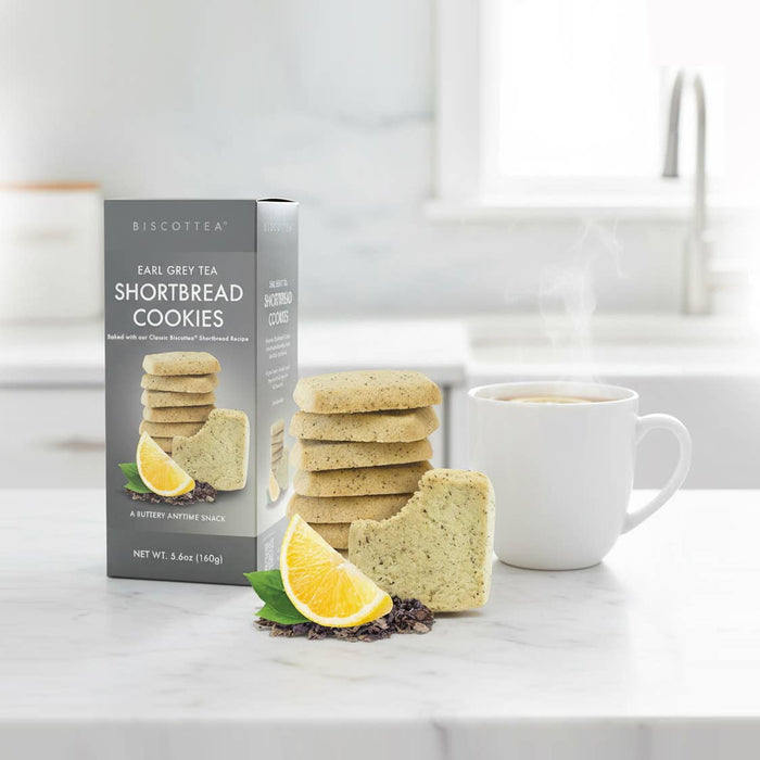 Biscottea Earl Grey Shortbread - -Happy Earth Tea