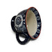 Mira Ceramic Mug – Dark Blue w/ White Floral Mandala (14oz) - SM10-5033-Happy Earth Tea