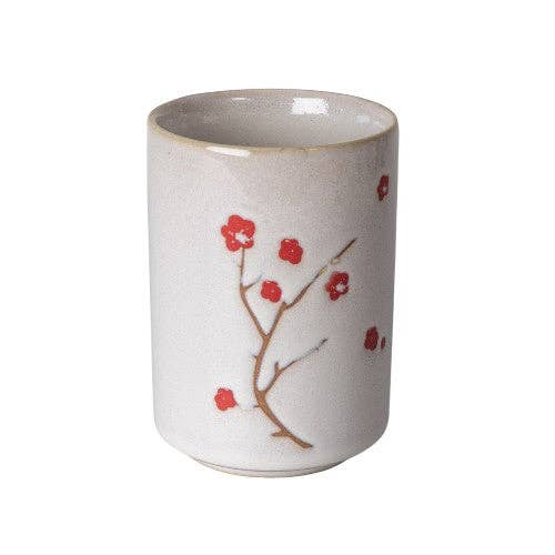 Ume Plum Blossoms Yunomi Style Tea Cup 10 fl oz - TEC425-11 - Happy Earth Tea