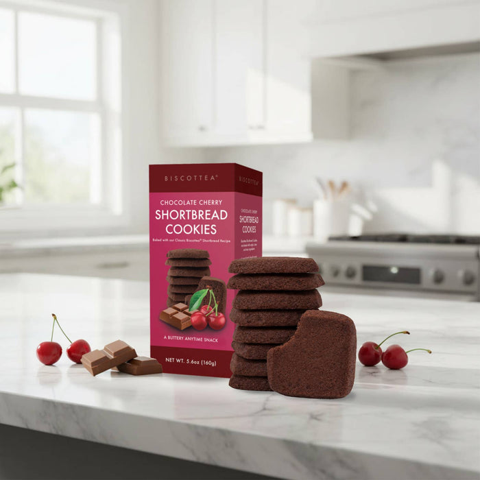 Biscottea Chocolate Cherry Shortbread - 51661106-Happy Earth Tea