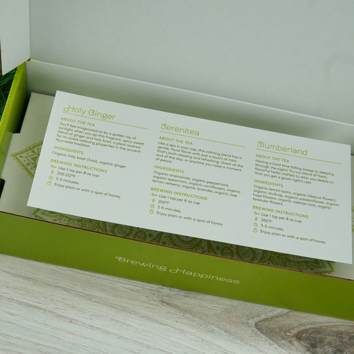 Healing Herbals - Gift Box insert close up