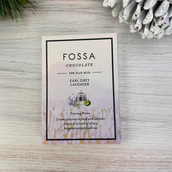 Earl Grey Lavender Dark Milk Chocolate | By Fossa Chocolate | 50 gm