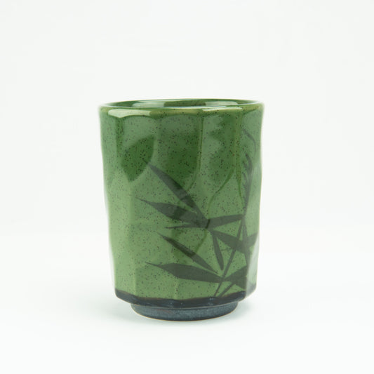 Tea Cup - Green Bamboo Grass - 8 oz