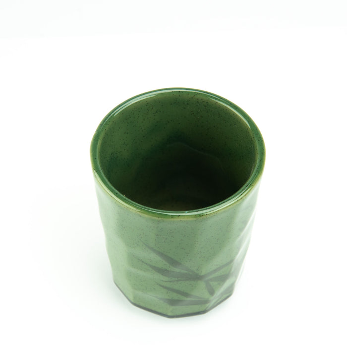 Tea Cup - Green Bamboo Grass - 8 oz