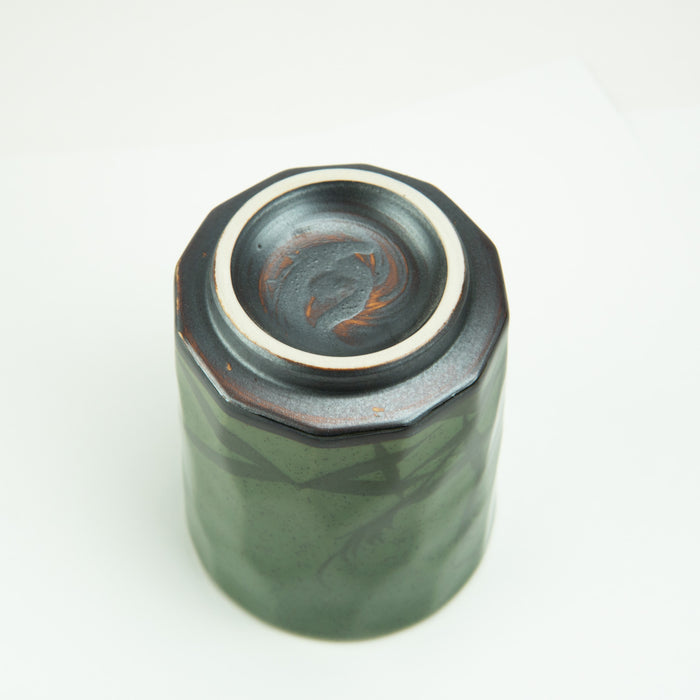 Tea Cup - Green Bamboo Grass - 8 oz
