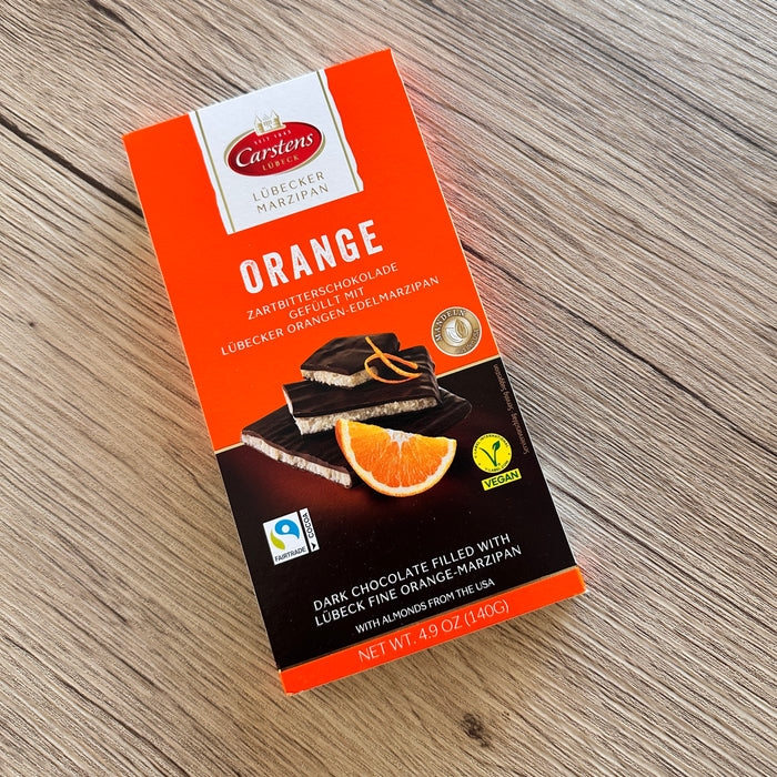 Orange Dark Chocolate with Lübeck Marzipan | Vegan main