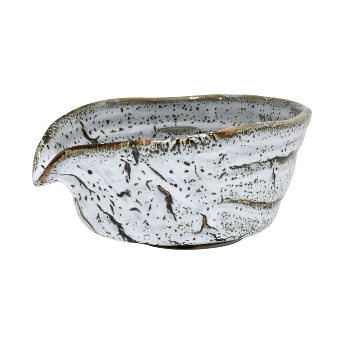 12oz Katakuchi Matcha Bowl With Spout Yuzu Shiro JP (1/27) - MCL6-SH-Happy Earth Tea