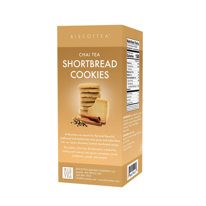 Biscottea Chai Tea Shortbread - -Happy Earth Tea