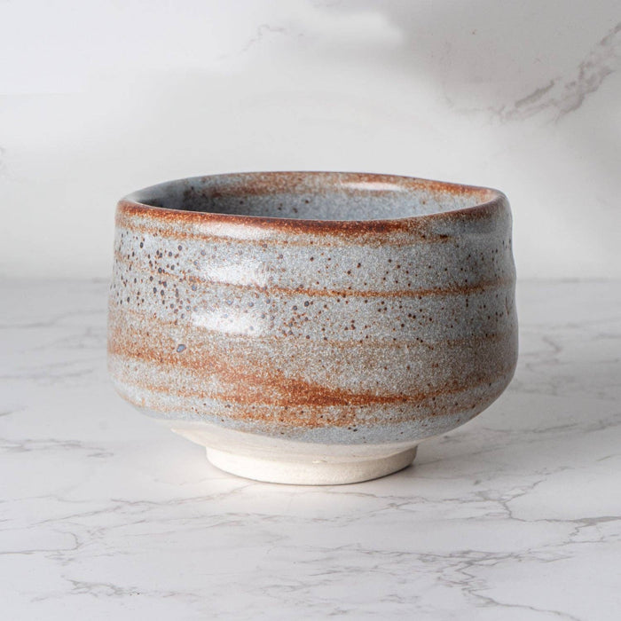 Matcha Bowl - Brown & White Glaze