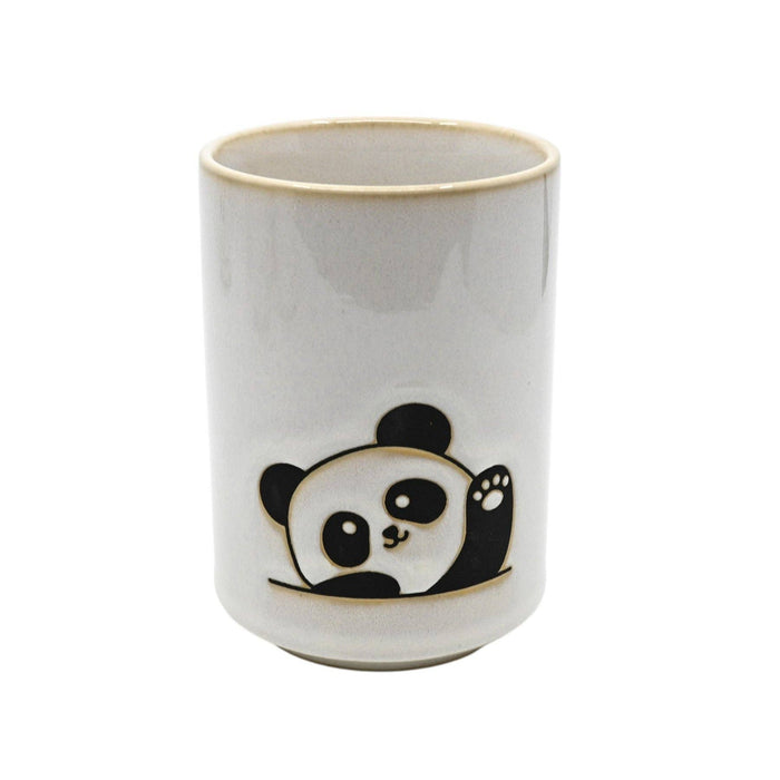 Panda Yunomi Style Tea Cup Reactive Glaze 10 fl oz (6/72) - TEC425-15 - Happy Earth Tea