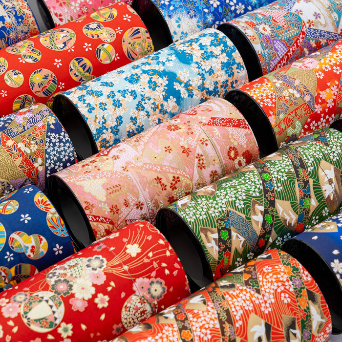 Japanese Traditional Washi Tea Canister – 20 Pattern 200g