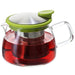 Bell Glass Teapot with infuser - lime green 14oz