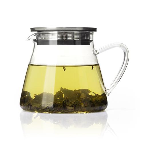 Fuji Glass Tea Pot For Life Design with green tea