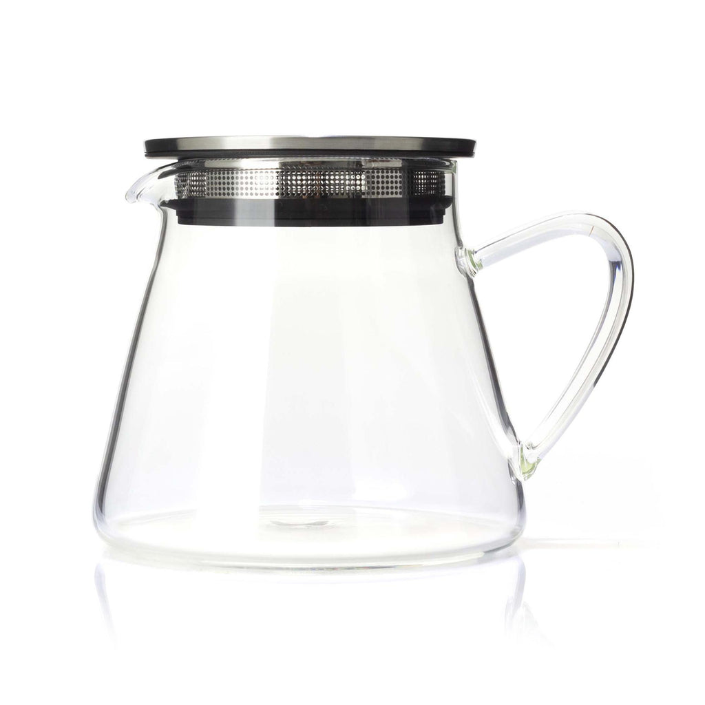 Ceramic Teapot, Non-Insulated Tea Server, Large Oval, 16 Ounce, Black